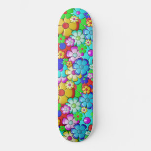 ヒッピーの花のスケートボード スケートボード