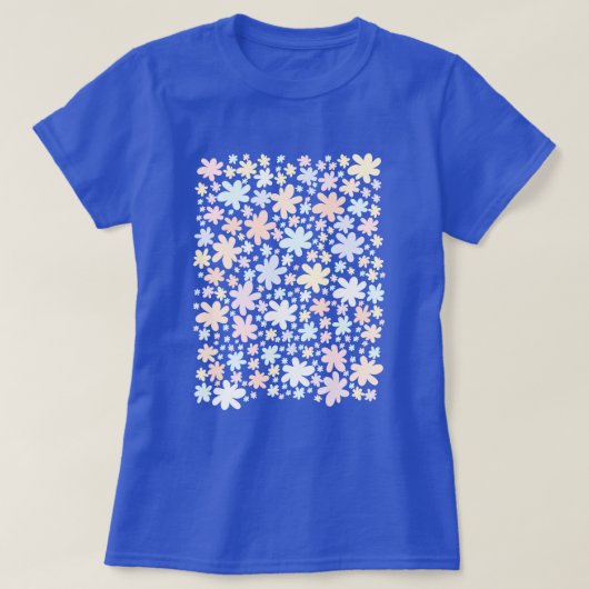 ヒッピーの花は非常にグルービー Tシャツ (デザイン正面)