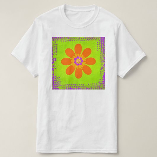ヒッピーの花 Tシャツ (デザイン正面)