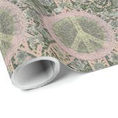 ヒッピーの芸術のピースマーク ラッピングペーパー (ロールコーナー)