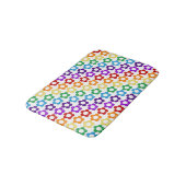 ヒッピーの虹色の花パターン バスマット (アングル)