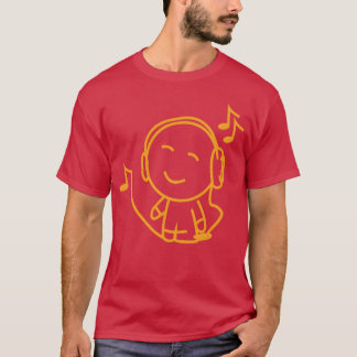 ヒッピーの音楽好きな友達 Tシャツ