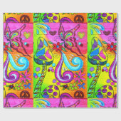 ヒッピーの魔法のきのこの包装紙 ラッピングペーパー (フラット)