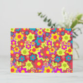 ヒッピーの60年代レトロパーティテーマ 招待状 (スタンド正面)