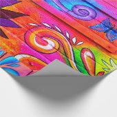 ヒッピーの70年代のサイケデリックな包装紙 ラッピングペーパー (角)