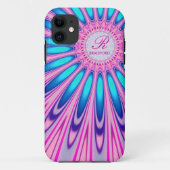 ヒッピーの「delicaのピンクの青い絞り染めのiPhone 5の箱 Case-Mate iPhoneケース (裏面)