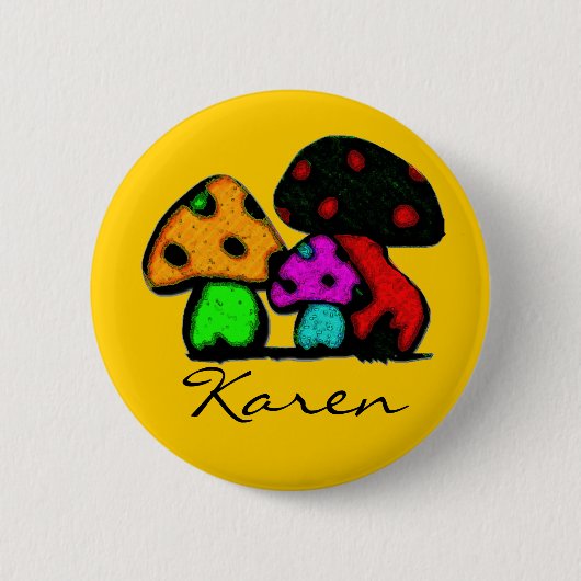 ヒッピーのtrippieの名前ピン 缶バッジ (正面)