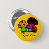 ヒッピーのtrippieの名前ピン 缶バッジ (正面&裏面)