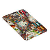 ヒッピーカフェインマイアミウォーターカラー マグネット (右側)