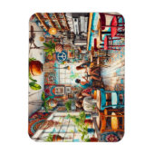 ヒッピーカフェインマイアミウォーターカラー マグネット (縦)