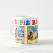 ヒッピーカラフルホリデーズレインボーレトロ70s写真 コーヒーマグカップ (正面左)