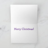 ヒッピーカーのプードル クリスマス カード (内部)