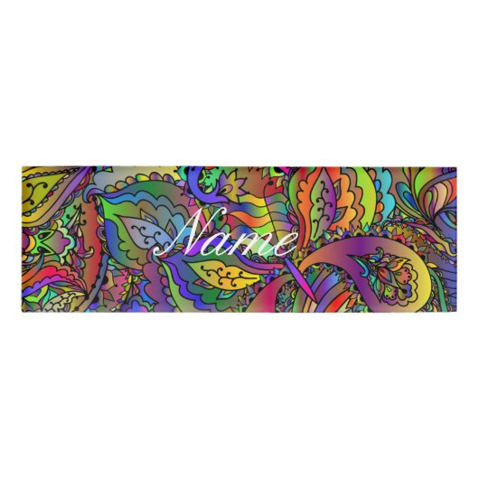 ヒッピーグルービーサイケデリックデザインサンダーコーブ 名札 (正面)