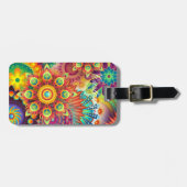 ヒッピーグルービーテクノサイケデリックサンダーコーブ ラゲッジタグ (正面横)