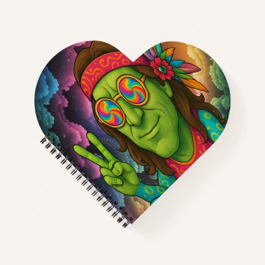 ヒッピーサイケデリックノートブック ノートブック (正面)