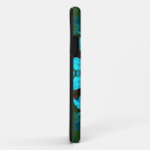 ヒッピーサイケデリックフラワーブルーとグリーン Case-Mate iPhoneケース (裏面/右)