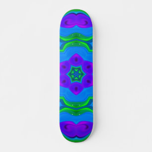ヒッピーサイケデリックフラワーレインボー スケートボード