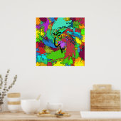 ヒッピーサイケデリックポスター ポスター (キッチン)