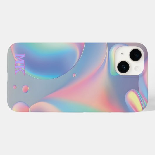 ヒッピーサイケデリックラバランプスタイルレインボーバブル Case-Mate iPhoneケース (裏面 (横))