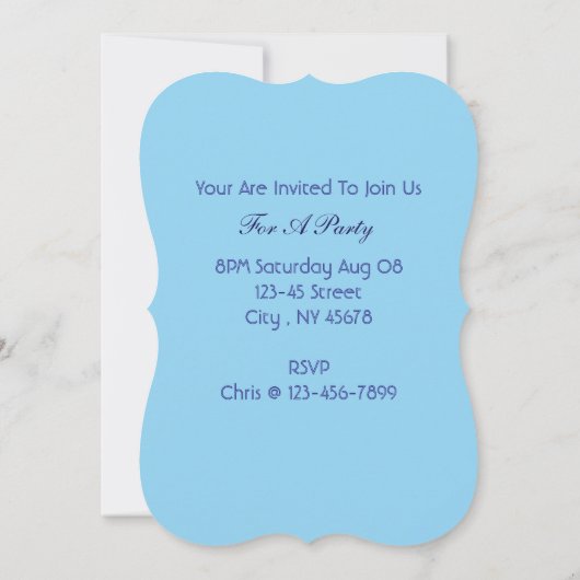 ヒッピーシックターコイズイエローアクアボヘミアン 招待状 (裏面)