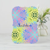 ヒッピーシックターコイズイエローアクアボヘミアン 招待状 (スタンド正面)