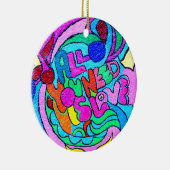 ヒッピースタイルの平和愛オーナメント セラミックオーナメント (右)