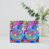 ヒッピースタイル平和と愛のはがき 案内ポストカード (スタンド正面)