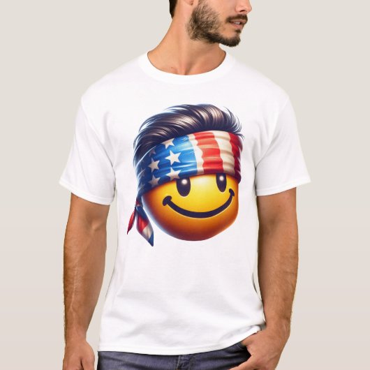 ヒッピースマイルーフェイス Tシャツ (正面)