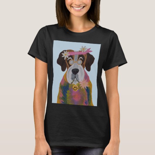 ヒッピーセントバーナード Tシャツ (正面)