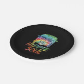 ヒッピーソウルマイクロバスバンヒッピーライフスタイルヒッピー ペーパープレート (アングル)
