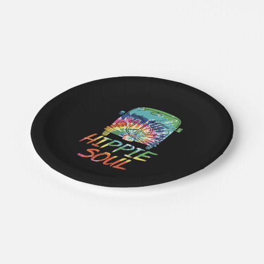 ヒッピーソウルマイクロバスバンヒッピーライフスタイルヒッピー ペーパープレート (アングル)