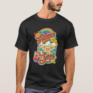 ヒッピーソウルラブピースヒッピー絞り染めおもしろいバングル Tシャツ