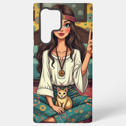 ヒッピーチック SAMSUNG GALAXYケース (裏面)
