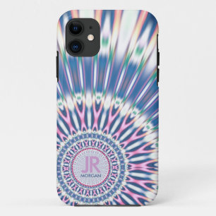 ヒッピー'デリカーファンクピンクブルーモノグラム iPhone 11 ケース