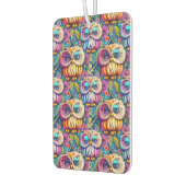 ヒッピートリップ（幻覚体験）のようなサイケデリックカラフルフクロウ カーエアーフレッシュナー (左)