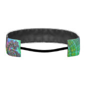 ヒッピートリップ（幻覚体験）のようなレインボーサイケデリックスパイラルフラクタル アスレチックヘッドバンド (裏面)