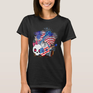ヒッピーニコラスギター花火アメリカ国旗ドクロ Tシャツ
