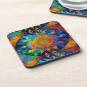 ヒッピーニューエイジ瞑想アート コースター (左側)