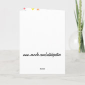 ヒッピーハッピーバースデーカードパープル カード (裏面)