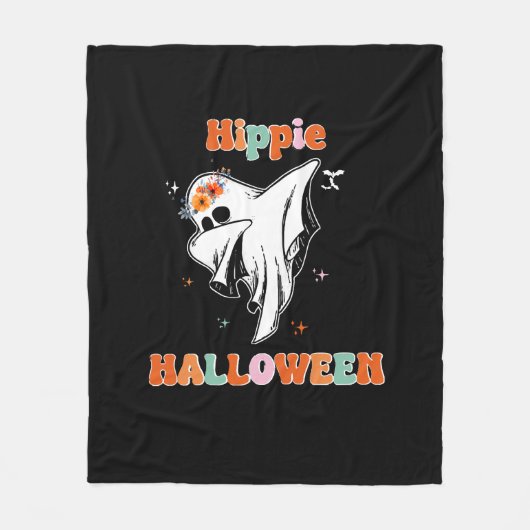 ヒッピーハロウィン フリースブランケット (正面)