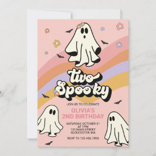 ヒッピーハロウィン 2度目の誕生日おばけパーティーの招待状 招待状