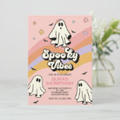 ヒッピーハロウィーン スプーキーな雰囲気の誕生日招待状 招待状 (スタンド正面)