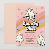 ヒッピーハロウィーン スプーキーな雰囲気の誕生日招待状 招待状 (正面/裏面)