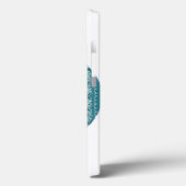 ヒッピーバンダナピースサインティール(緑がかった色)ケースメイトiPhone C Case-Mate iPhoneケース (裏面 / 左)