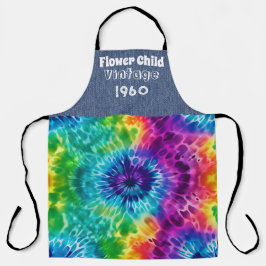 ヒッピーパーソナライズされた絞り染めオールオーバープリントエプロン エプロン