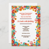 ヒッピーパーティの招待状 招待状 (正面/裏面)