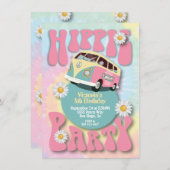 ヒッピーパーティー1960年代1970年代のテーマ招待状 招待状 (正面/裏面)