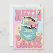 ヒッピーパーティー1960年代1970年代のテーマ招待状 招待状 (正面)