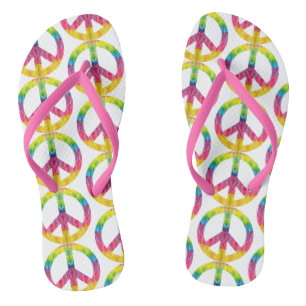 ヒッピーピースサイン ビーチサンダル