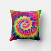 ヒッピーピースレトロ60s絞り染め クッション (裏面)